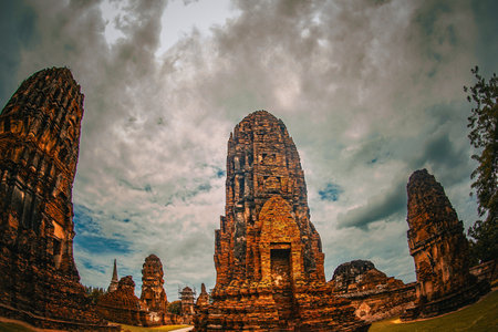 magnificent historical building. Shooting Location: Thailand, Ayutthayaの写真素材