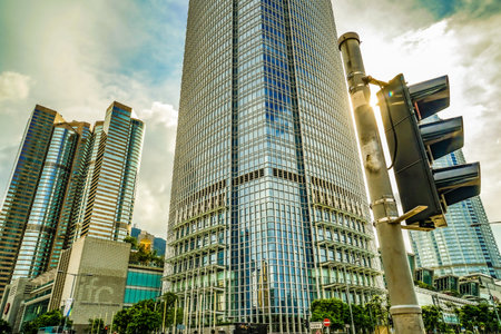 Hong Kong skyscrapers. Shooting Location: hong kong special administrative regionの写真素材