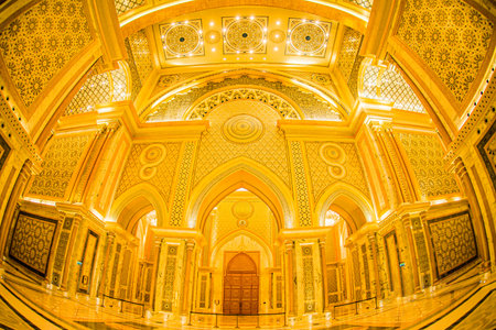 golden arch decoration. Shooting Location: abu dhabiの写真素材