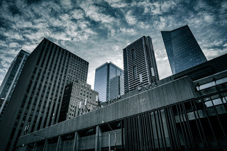 Futuristic cityscape (Toronto). Shooting Location: Torontoの写真素材