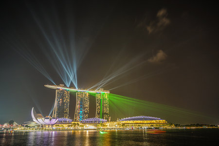 view of marina bay. Shooting Location: Singaporeの写真素材