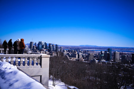 Cityscape seen from the observation deck. Shooting Location: montreal, canadaの写真素材