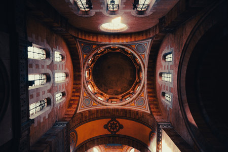 Majestic space of historic architecture. Shooting Location: Marseille, Franceの写真素材