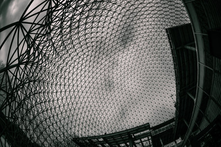 Image of the Montreal Biosphere. Shooting Location: montreal, canadaの写真素材