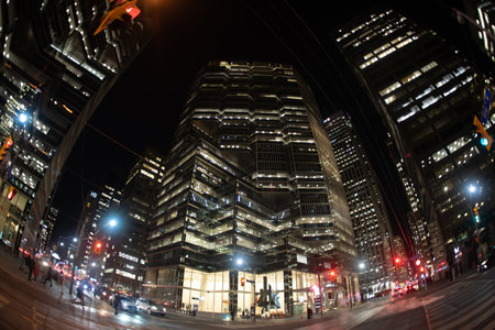 city ââneon lights. Shooting Location: Torontoの写真素材