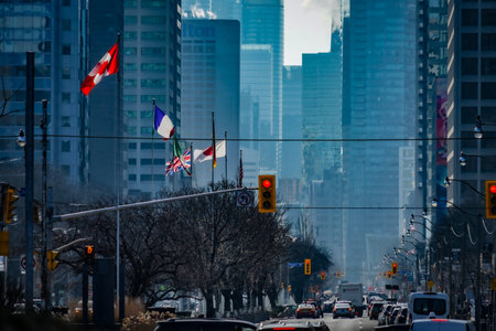 intersection of street. Shooting Location: Toronto