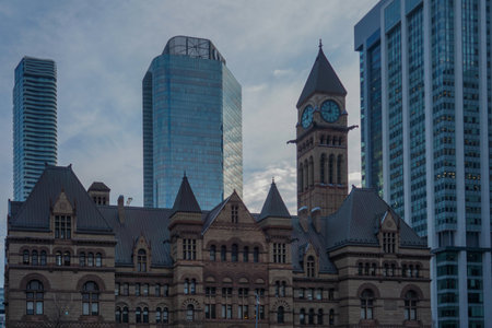 Toronto old city hall and skyscrapers. Shooting Location: Torontoの写真素材