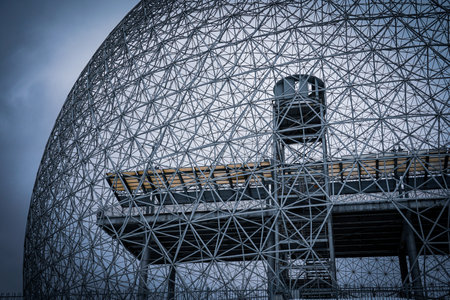 Montreals spherical architecture. Shooting Location: montreal, canadaの写真素材