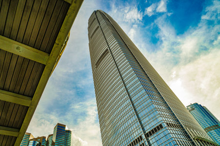 IFC building in Hong Kong. Shooting Location: hong kong special administrative regionの写真素材