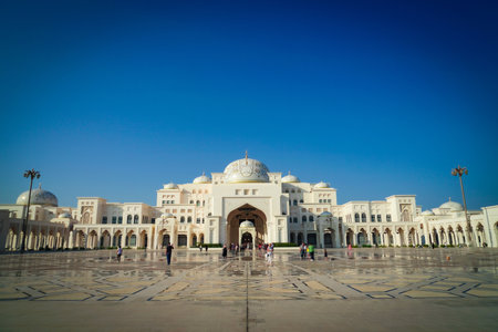 Front of Qasr Al Watan Palace. Shooting Location: abu dhabi