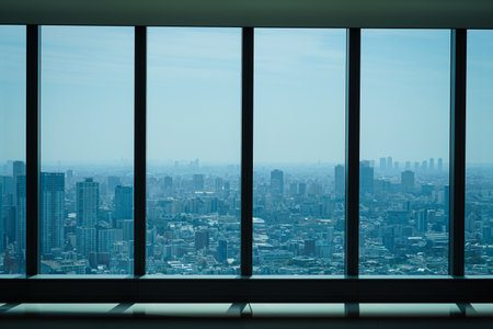 View from the observation deck. Shooting Location: Minato Ward, Tokyo