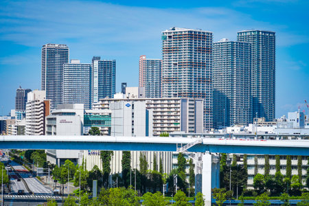 Image of Ariakes cityscape. Shooting Location: Koto Ward, Tokyoの写真素材