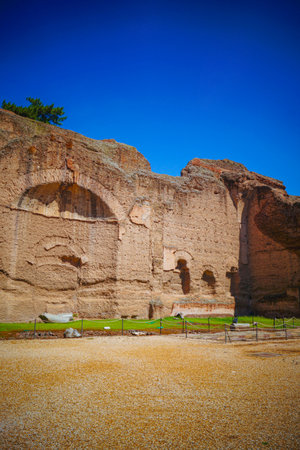 Walls of ancient ruins. Shooting Location: Rome, Italyの写真素材