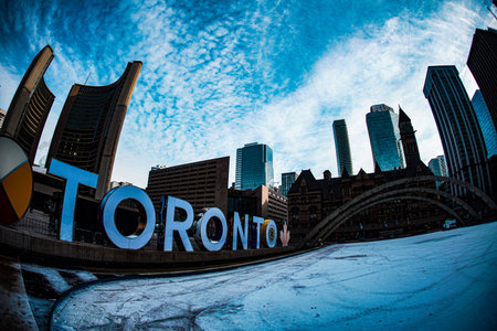 Blue Sky Toronto. Shooting Location: Torontoの写真素材