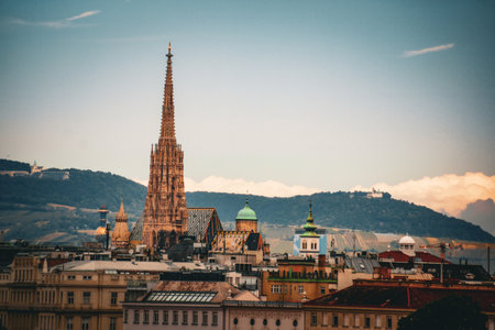 Vienna Cathedral at daytime. Shooting Location: Vienna, Austriaの写真素材