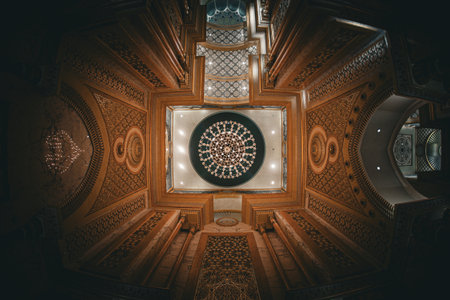 Magnificent ceiling decoration. Shooting Location: Abu Dhabiの写真素材