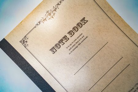 Classic notebook cover. Shooting Location: Kanagawa Ward, Yokohama Cityの写真素材