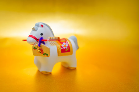 Lucky horse for the Year of the Horse in 2026. Shooting Location: Kanagawa Ward, Yokohama Cityの写真素材
