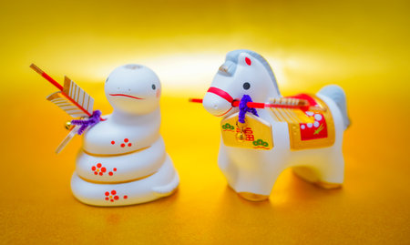 Passing the baton from the Year of the Snake to the Year of the Horse. Shooting Location: Kanagawa...