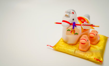 Year of the Horse New Years materials (New Years card materials). Shooting Location: Kanagawa Ward, Yokohama Cityの写真素材