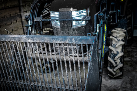 Front loader in the dark. Shooting Location: Gunma Prefecture