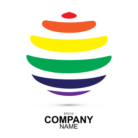 Spectrums colorful for abstract modern design, icon isolated on white background.のイラスト素材