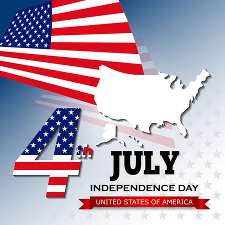 4th of July, Independence Day, United Stated of America. Illustration vector.のイラスト素材