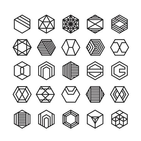 hexagon geometric vector icon , ornamentのイラスト素材