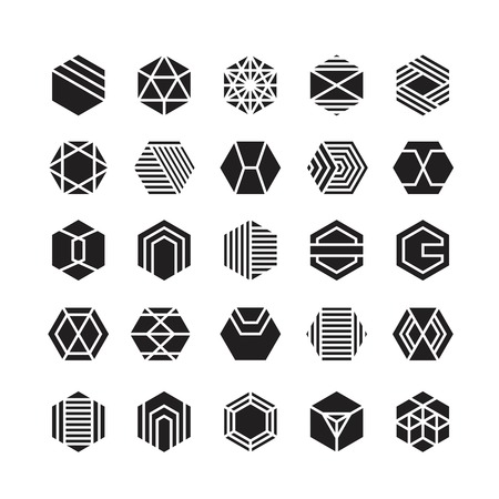 hexagon geometric vector icon , ornamentのイラスト素材