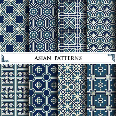 Asian vector pattern for web page background and surface texturesのイラスト素材