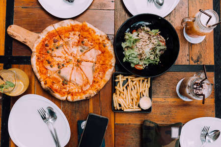 Foods on the tableの写真素材