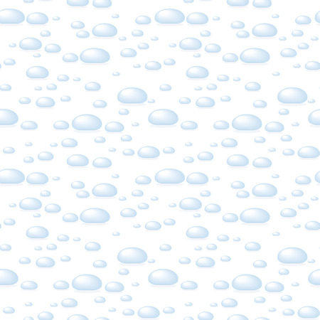 vector simple liquid simple liquid wet seamless pattern with blue water drops with shadow and highlights isolated on white backgroundのイラスト素材