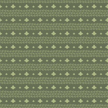 Vector seamless ornament horizontal stripes from curls in chains green pattern background.のイラスト素材
