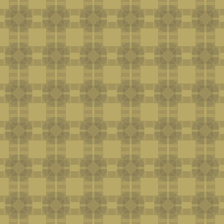 Retro vintage gold background with squares and rhombuses ornament parquet vector seamless pattern.のイラスト素材