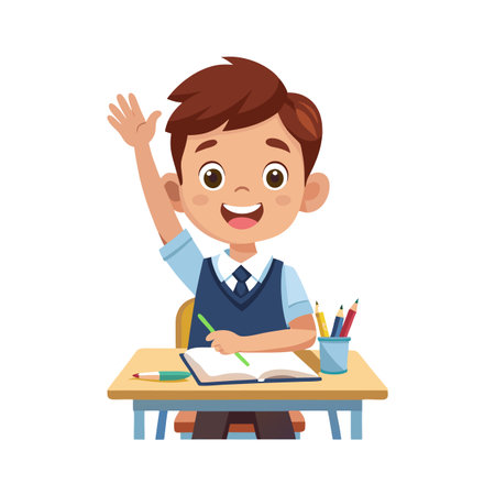 Kids learning and playing activities vector illustration for educational contentのイラスト素材