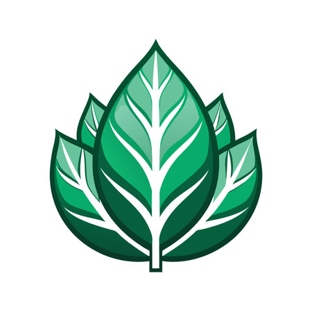 Beautiful flat style leaf icon vector illustrationのイラスト素材
