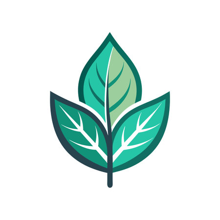 Beautiful flat style leaf icon vector illustrationのイラスト素材