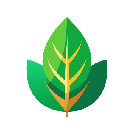 Beautiful flat style leaf icon vector illustrationのイラスト素材