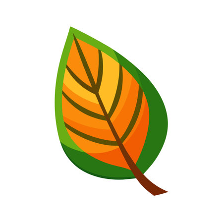 Beautiful flat style leaf icon vector illustrationのイラスト素材