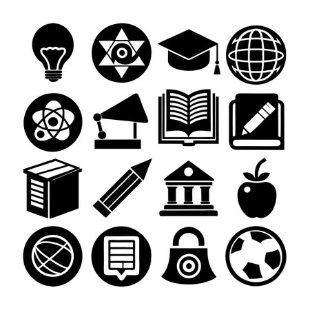 Education and Learning Icon Set Collection Vector Illustrationのイラスト素材