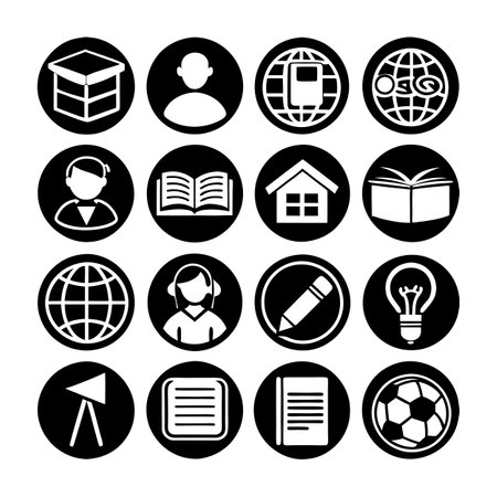 Education and Learning Icon Set Collection Vector Illustrationのイラスト素材
