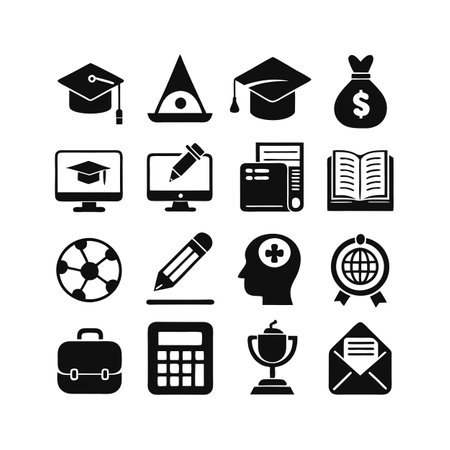 Education and Learning Icon Set Collection Vector Illustrationのイラスト素材