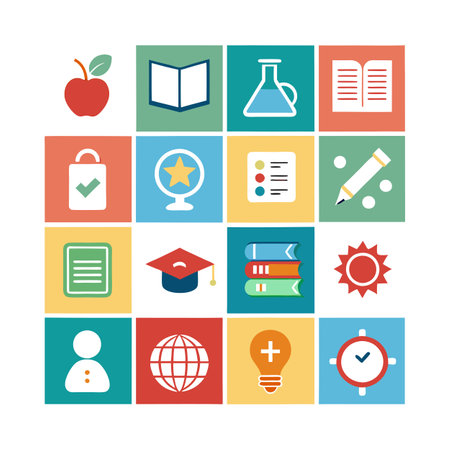 Education and Learning Icon Set Collection Vector Illustrationのイラスト素材