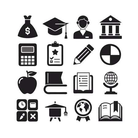 Education and Learning Icon Set Collection Vector Illustrationのイラスト素材