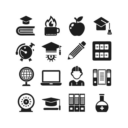 Education and Learning Icon Set Collection Vector Illustrationのイラスト素材