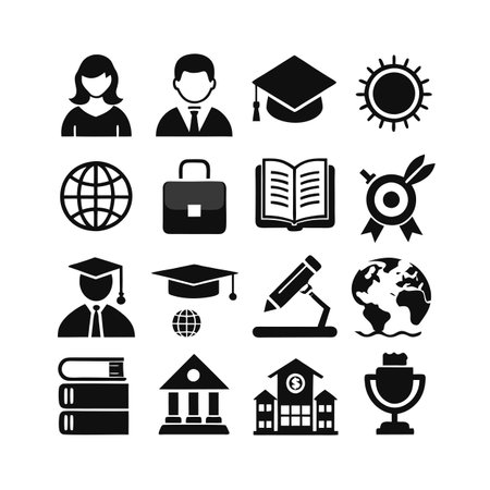 Education and Learning Icon Set Collection Vector Illustrationのイラスト素材