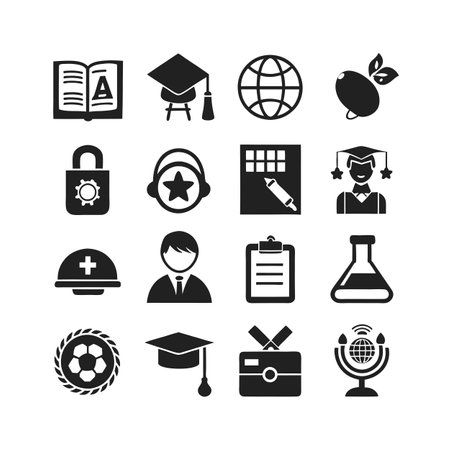 Education and Learning Icon Set Collection Vector Illustrationのイラスト素材