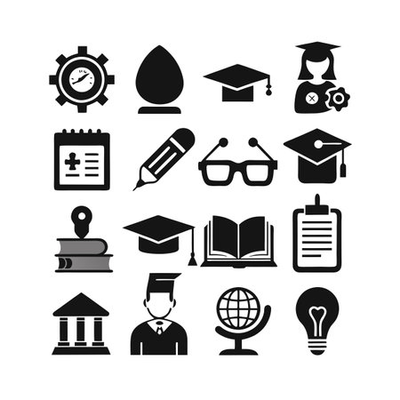 Education and Learning Icon Set Collection Vector Illustrationのイラスト素材