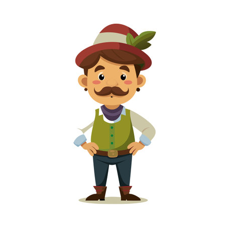 Beautiful Professional Cartoon Character Design Vector illustrationのイラスト素材