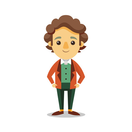 Beautiful Professional Cartoon Character Design Vector illustrationのイラスト素材